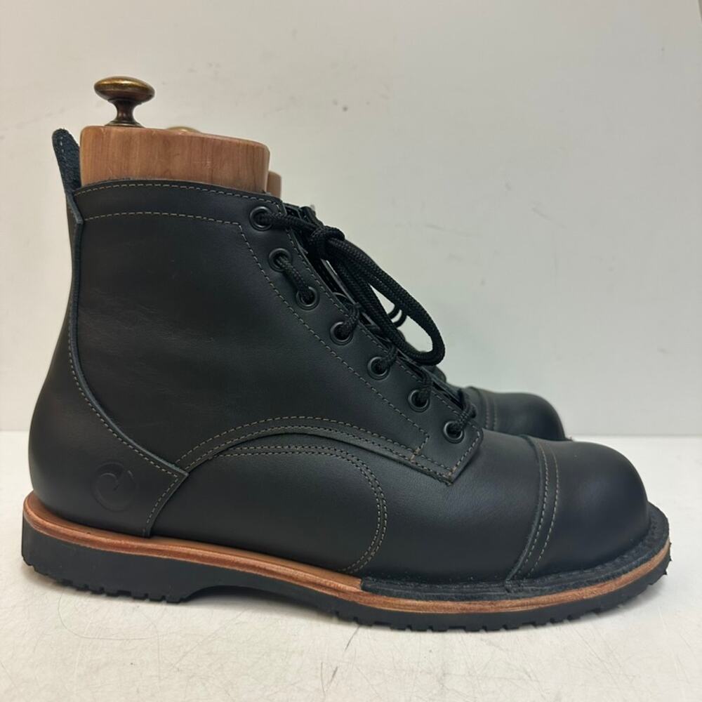 NWOT Origin USA Lincoln Lifestyle Boot Cap Toe Lug Sole Black Made in Maine 9 D